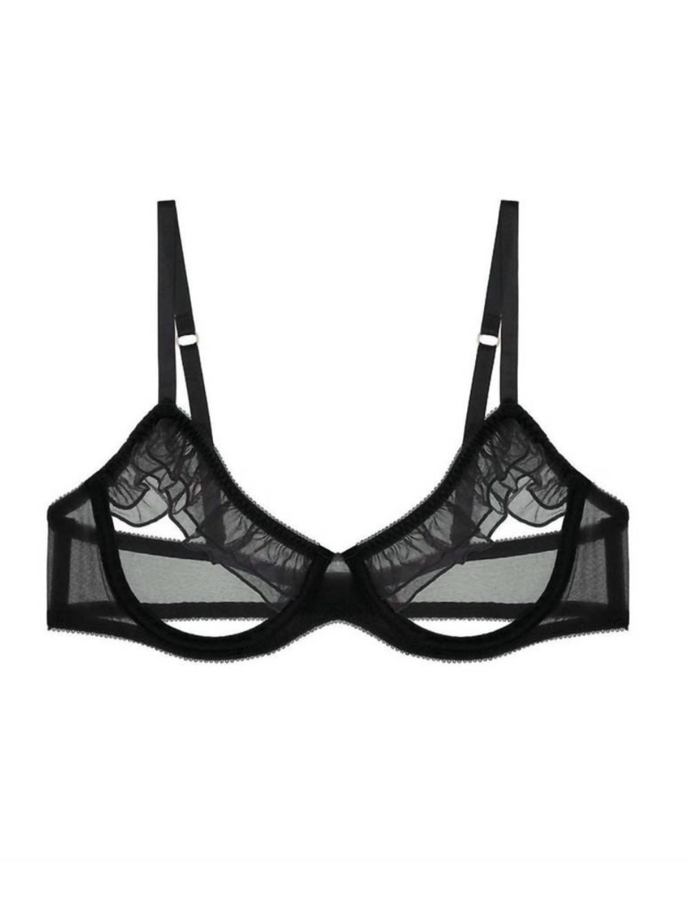 JOURNELLE odette open cup bra in black NWT